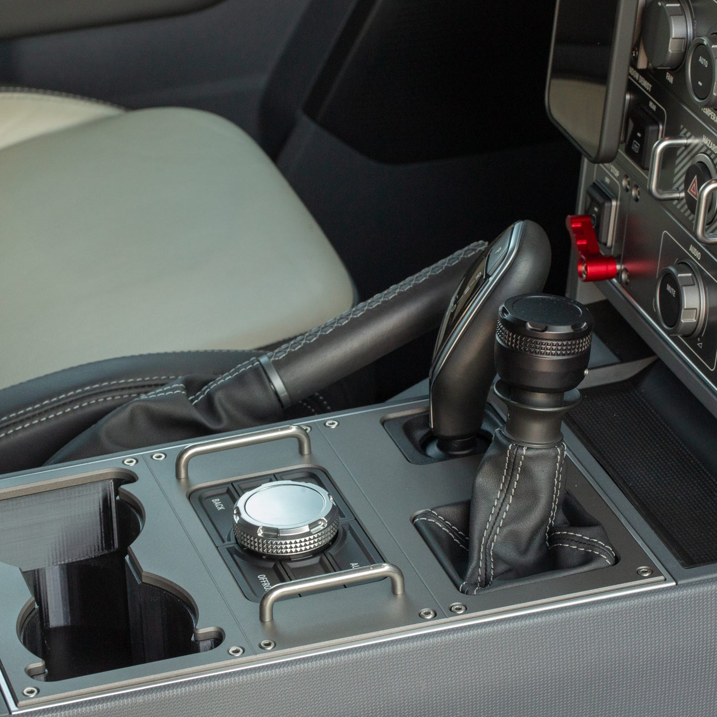 Oversized Cupholder and Machined Console for the Grenadier