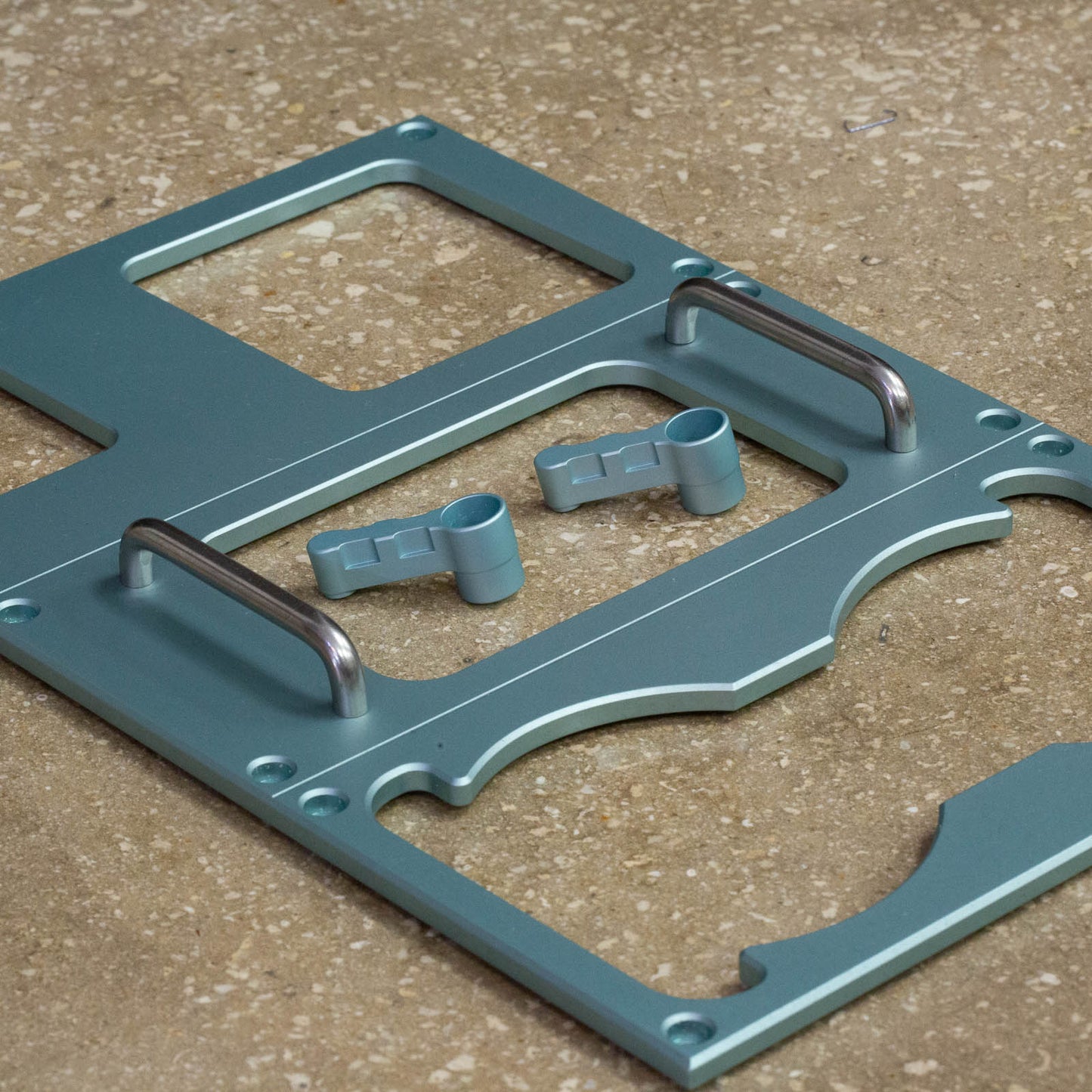 Custom Cupholder plus 2 Button Pushers - Tiffany Blue