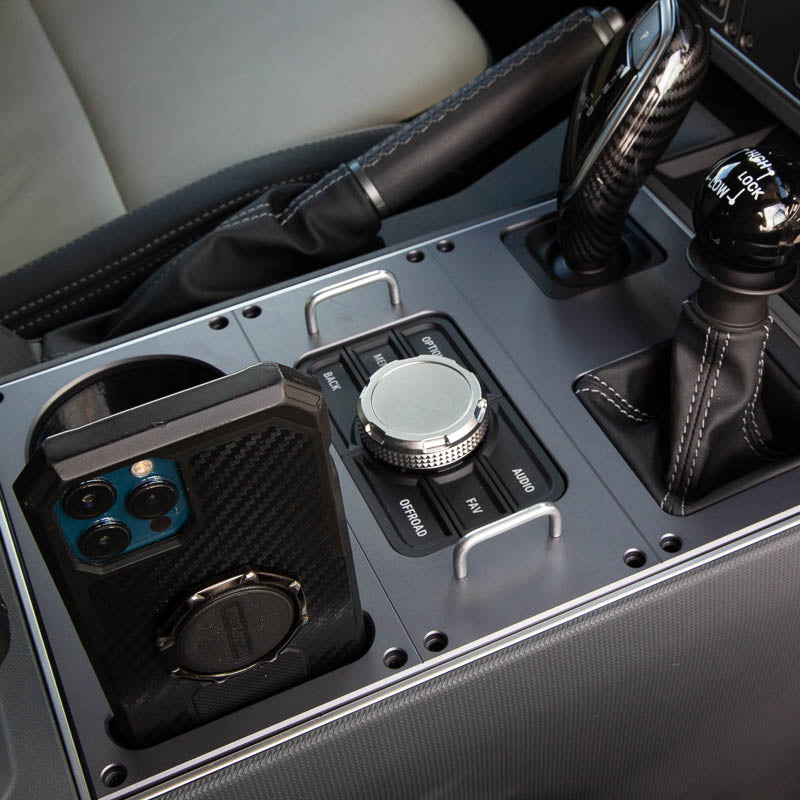 Oversized Cupholder and Machined Console for the Grenadier