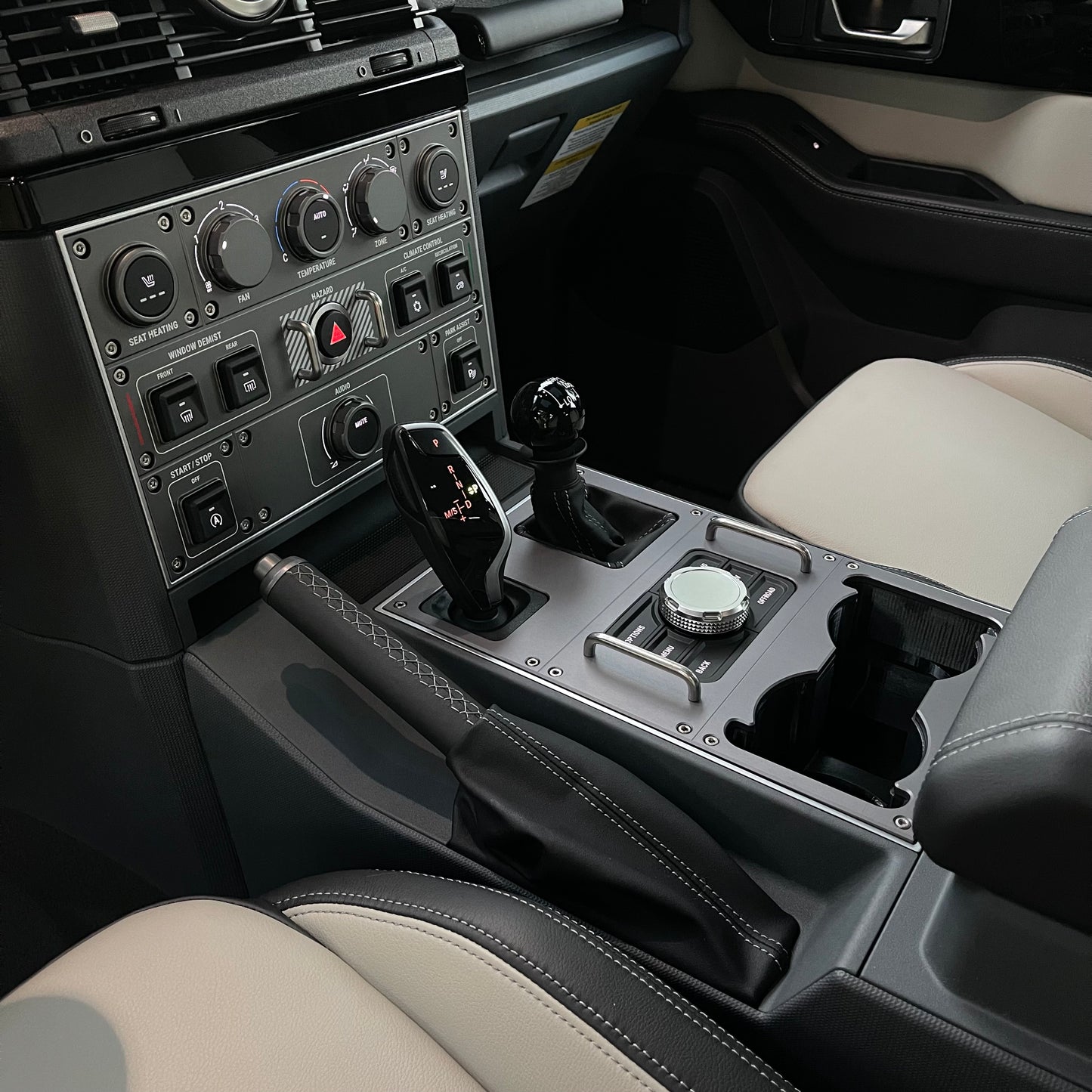 Oversized Cupholder and Machined Console for the Grenadier