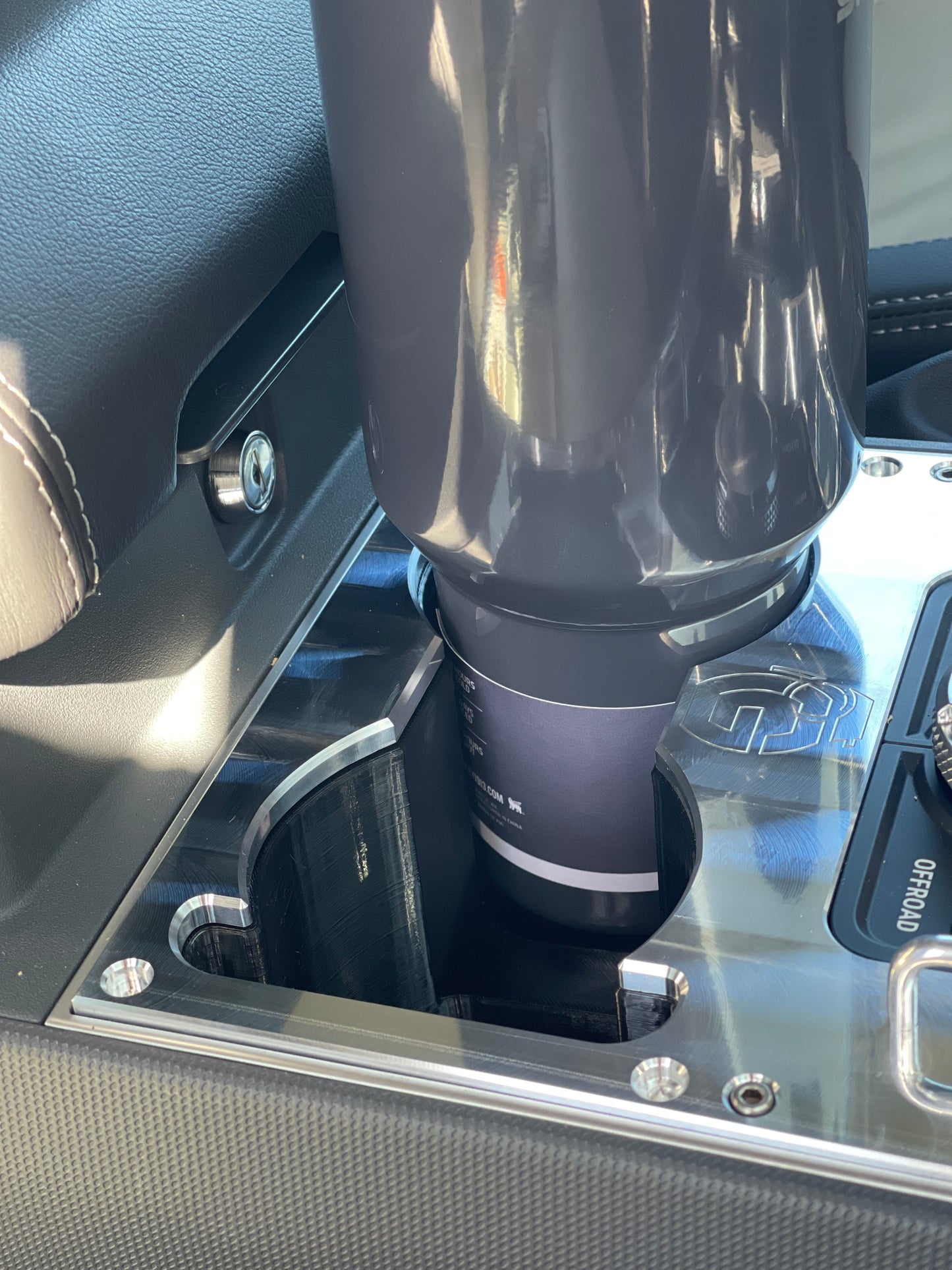 Oversized Cupholder and Machined Console for the Grenadier