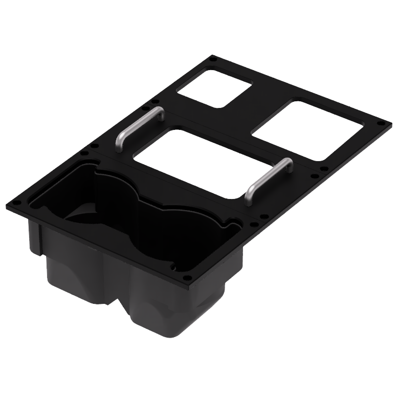 Oversized Cupholder and Machined Console for the Grenadier