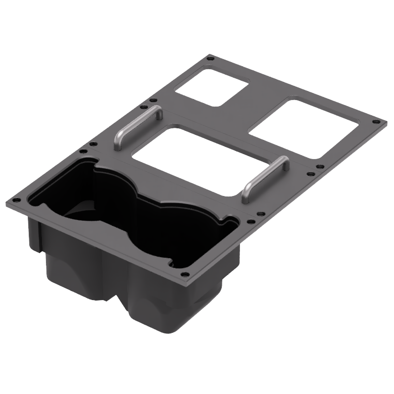 Oversized Cupholder and Machined Console for the Grenadier