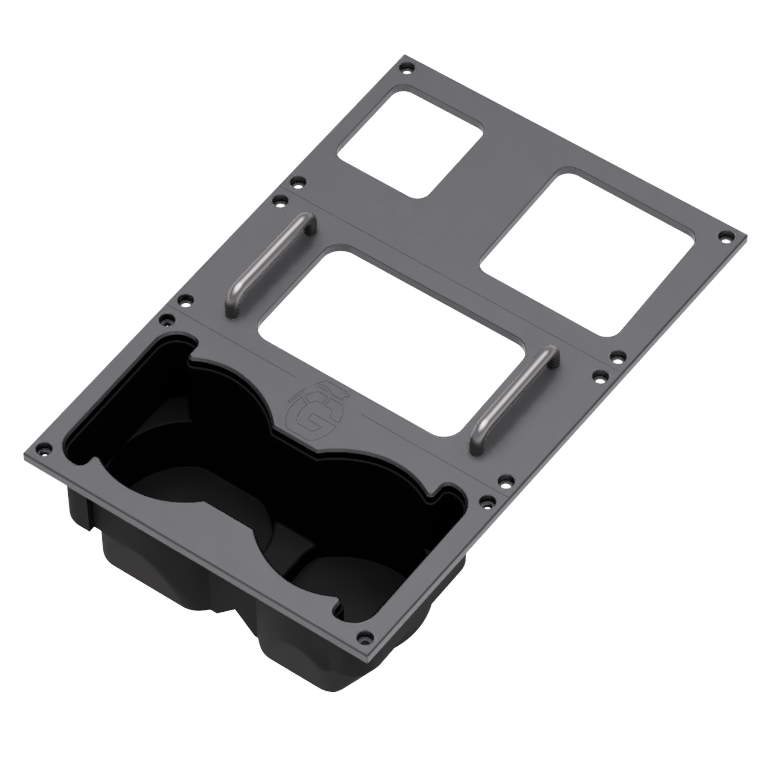 Oversized Cupholder and Machined Console for the Grenadier