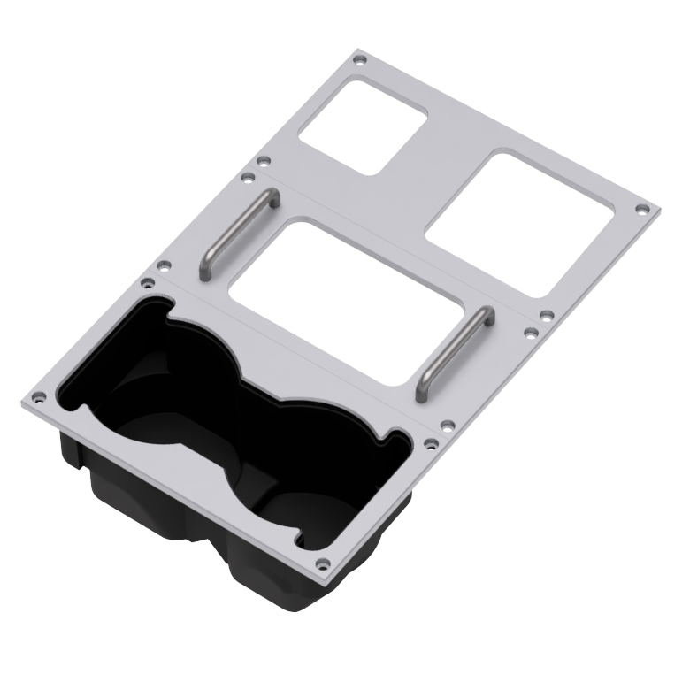 Oversized Cupholder and Machined Console for the Grenadier